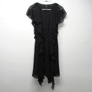 Y2K BCBG Paris Chiffon Whimsygoth Fairy Layered Handkerchief Hem Dress sz XS 💰